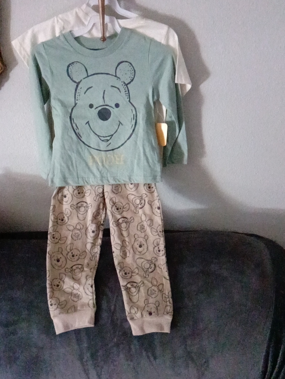 Disney Winnie the Pooh Mint and Cream Long-Sleeve Pajama Set